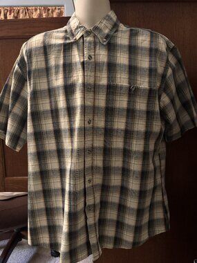 Canyon Guide Outfitters Plaid Short Sleeve Button Front Shirt Large